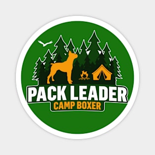 Camp Boxer Dog Pack Leader Magnet